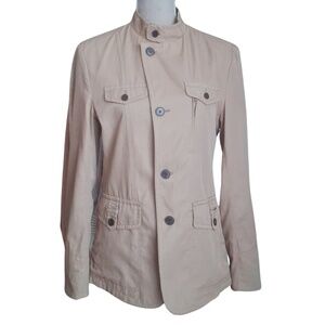 Fall Coat Cargo Moto Jacket Utility Minimalist City Style Ziozia Sz M Taupe